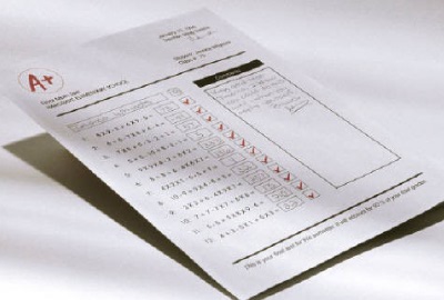 Image of test results page marked 'A+' signifying the need to test project deliverables.