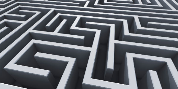 Image of a maze depicting a projects critical path.