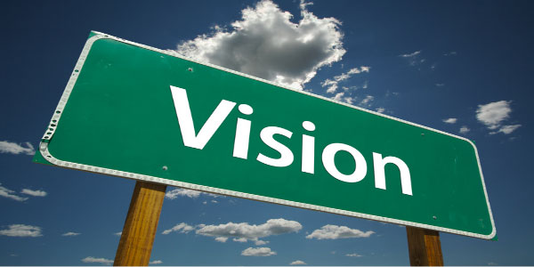 Image of road sign with the word 'vision' signifying the need for value added I.T.
